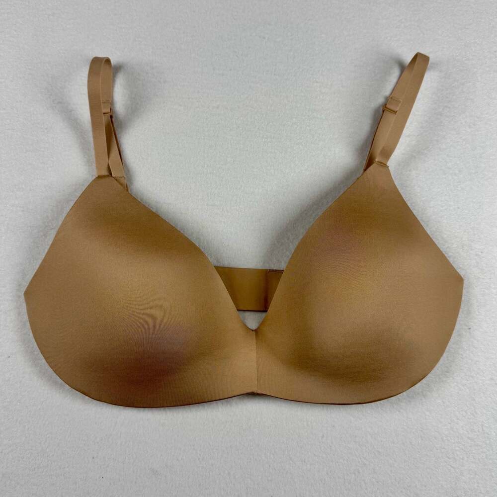 SKIMS Wireless Form Push Up Plunge Bra in Clay Size 34D